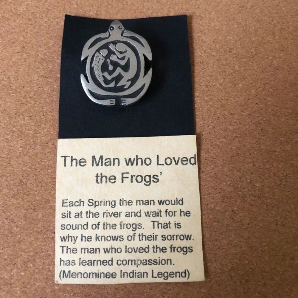 Urban Fetishes The Man Who Loved The Frogs Pewter Brooch